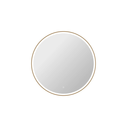 Elegant Furniture and Lighting 42 Round Led Front And Backlit Wall Mirror In Satin Gold (MRE6B42SG)
