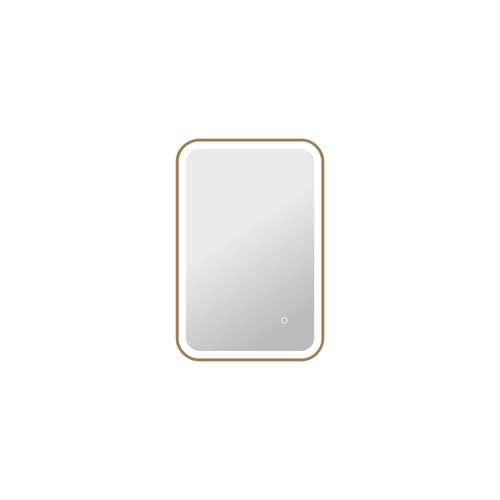 Elegant Furniture and Lighting 30 Inch Rectangle Led Front And Backlit Wall Mirror In Satin Gold (MRE6A2030SG)