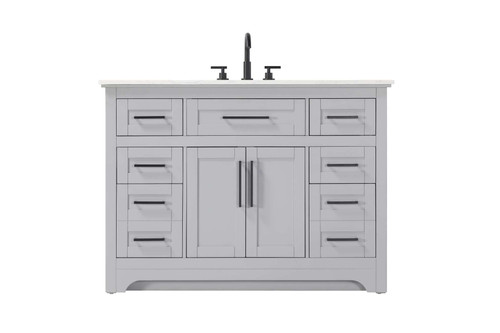 Elegant Furniture and Lighting 48 Inch Single Bathroom Vanity In Grey