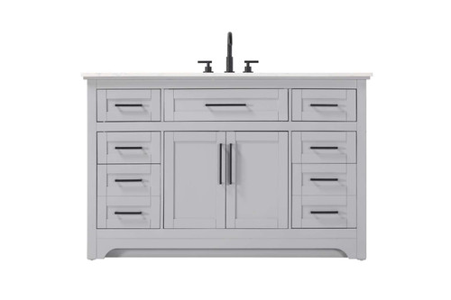 Elegant Furniture and Lighting 54 Inch Single Bathroom Vanity In Grey