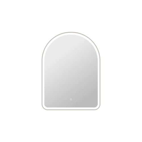 Elegant Furniture and Lighting 40 Inch Arch Led Front And Backlit Wall Mirror In Silver (MRE6D3040SL)
