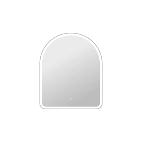 Elegant Furniture and Lighting 42 Inch Arch Led Front And Backlit Wall Mirror In Silver (MRE6D3342SL)