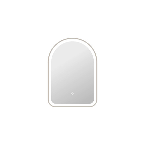 Elegant Furniture and Lighting 28 Inch Arch Led Front And Backlit Wall Mirror In Silver (MRE6D2028SL)