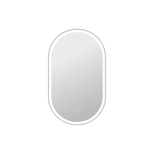 Elegant Furniture and Lighting 40 Inch Oval Led Front And Backlit Wall Mirror In Silver (MRE6C2440SL)
