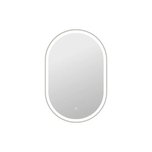 Elegant Furniture and Lighting 36 Inch Oval Led Front And Backlit Wall Mirror In Silver (MRE6C2436SL)