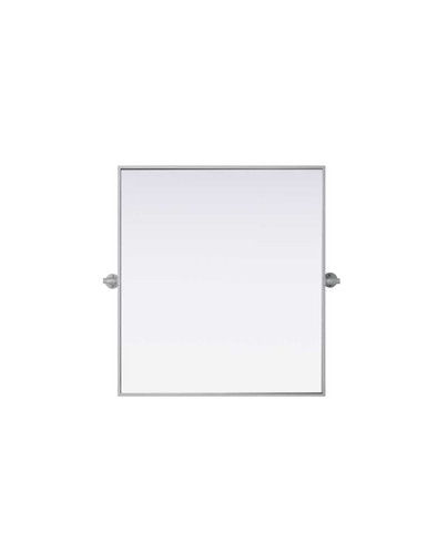 Elegant Furniture and Lighting Amoura 27X30 Pivot Mirror In Silver (MR6H2730SIL)