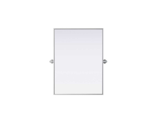 Elegant Furniture and Lighting Amoura 24X32 Pivot Mirror In Silver (MR6H2432SIL)