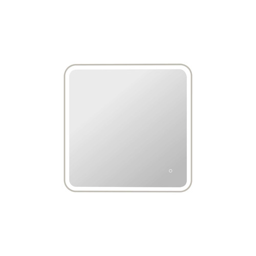 33 Round LED Front and Backlit Wall Mirror in Silver (MRE6A3333SL)