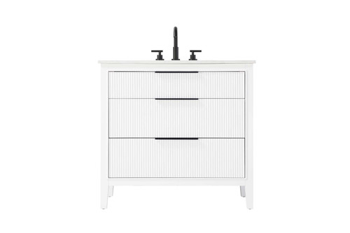 Elegant Furniture and Lighting 36 Inch Single Bathroom Vanity In White
