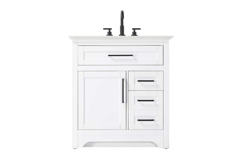 Elegant Furniture and Lighting 32 Inch Single Bathroom Vanity In White