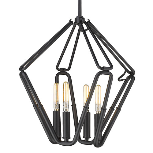 Corbin 4 Light Pendant in Natural Black (1039-4P NB)