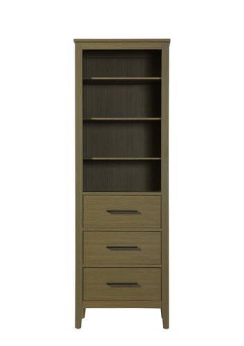 Elegant Furniture and Lighting 24 Inch Open Shelving Bath Storage Cabinet In Chestnut Brown (SC293B24MCB)