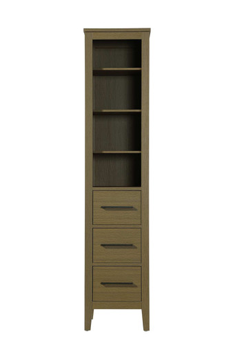 Elegant Furniture and Lighting 16 Inch Open Shelving Bath Storage Cabinet In Chestnut Brown (SC293B16MCB)