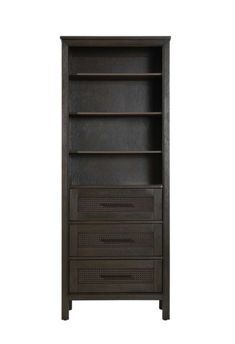 Elegant Furniture and Lighting 28 Inch Open Shelving Bath Storage Cabinet In Chocolate Oak (SC295B28CO)