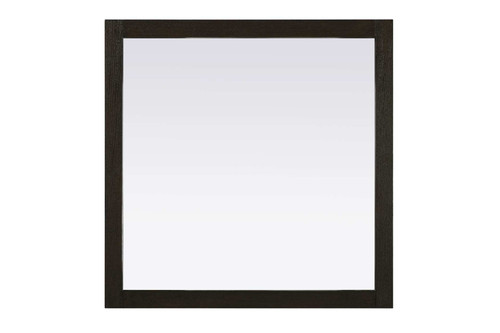 Elegant Furniture and Lighting Noah Square Wood Mirror 36 X 36 In Chocolate Oak (VM33636CO)