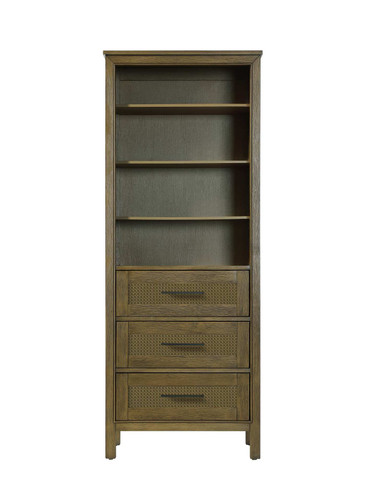 Elegant Furniture and Lighting 28 Inch Open Shelving Bath Storage Cabinet In Hazel Oak (SC295B28HO)