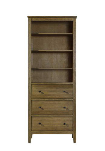 Elegant Furniture and Lighting 28 Inch Open Shelving Bath Storage Cabinet In Hazel Oak (SC296B28HO)
