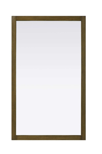 Elegant Furniture and Lighting Noah Rectangle Wood Mirror 60 X 36 In Hazel Oak (VM36036HO)