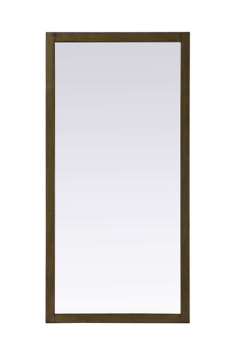 Elegant Furniture and Lighting Noah Rectangle Wood Mirror 72 X 36 In Hazel Oak (VM37236HO)