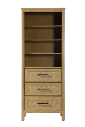 Elegant Furniture and Lighting 28 Inch Open Shelving Bath Storage Cabinet In Linen Oak (SC295B28LO)