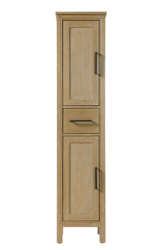 Elegant Furniture and Lighting 16 Inch Bath Storage Cabinet In Linen Oak (SC295A16LO)