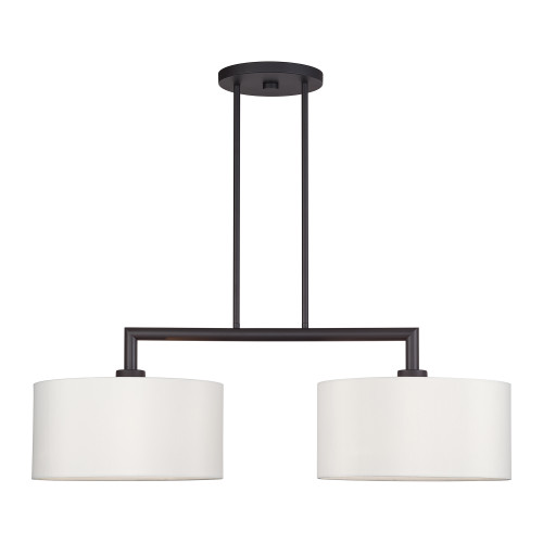 Meridian 2 Light Bronze Large Linear Chandelier (45492-07)