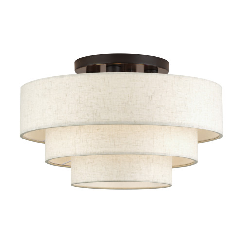 Manorwood 4 Light English Bronze Extra Large Semi-Flush (41946-92)