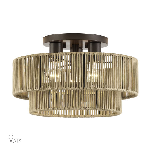Acordia 3 Light English Bronze Large Semi-Flush (53143-92)