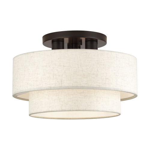Manorwood 3 Light English Bronze Large Semi-Flush (41944-92)