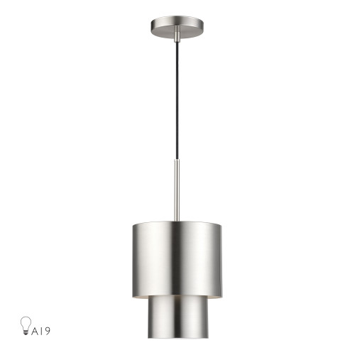 Zolana 1 Light Brushed Nickel Mini Pendant (40058-91)