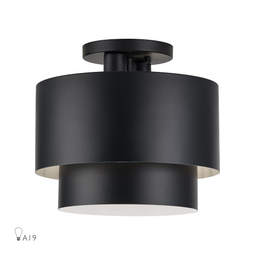 Zolana 2 Light Black Medium Semi-Flush (40054-04)