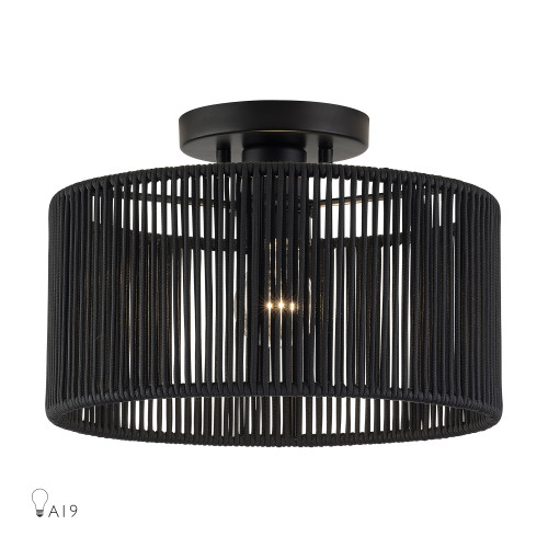 Acordia 1 Light Black Medium Semi-Flush (60265-04)