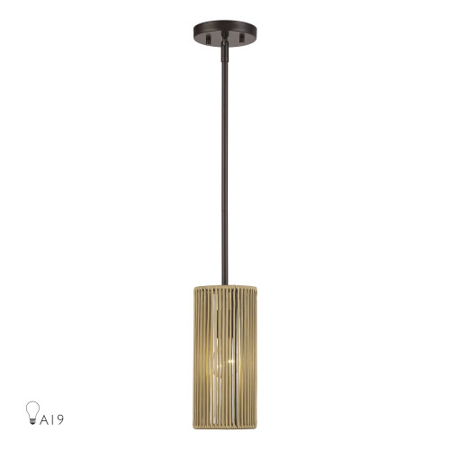 Acordia 1 Light English Bronze Mini Pendant (53151-92)