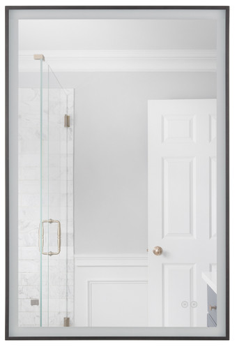 Slim Lite 24" x 36" Rectangle Front/Back Lit LED Mirror, Dimmer, 3000-5000K, in Flat Black (MIR2410RT-FB3C)