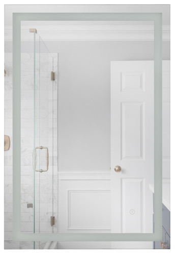 Meredith 24" x 36" Rectangle Front/Back Lit LED Mirror, Dimmer, 3000-5000K, in White (MIR2409RT-W3C)