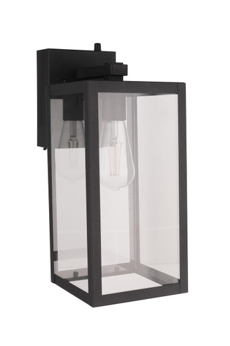 Harris 1 Light 15.63" Outdoor Lantern in Textured Black w/ Photocell, Dusk-to-Dawn, & GFCI (ZA7114-TB-PCO)