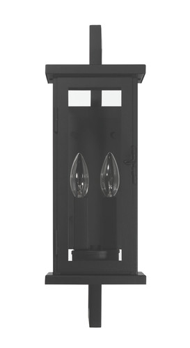 Jordan 2 Light Outdoor Wall Lantern in Textured Black (ZA8000-TB)