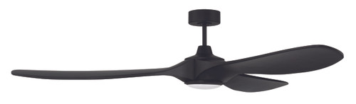 Envy 72" 3-Blade Indoor/Outdoor Ceiling Fan in Flat Black w/ Flat Black Blades; Light Kit Included (optional); WiFi Sold Separately (EVY72FB3-NWF)
