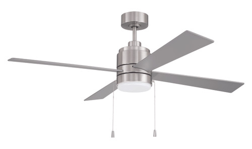 Energy Star McCoy 52" 4-Blade Ceiling Fan in Brushed Polished Nickel w/ Brushed Nickel Blades; Light Kit Included (Optional) (EMCY52BNK4-PC)