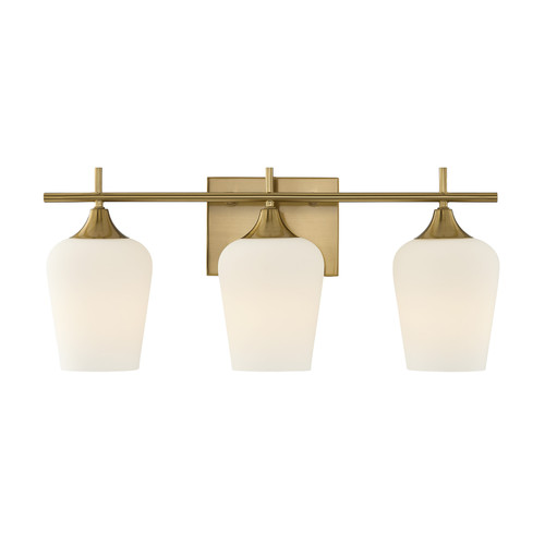 Savoy House Octave 3-Light Bathroom Vanity Light in Warm Brass (8-6030-3-322)