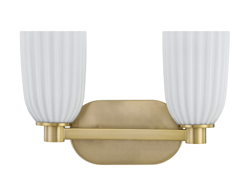 Savoy House Baldwin 2-Light Bathroom Vanity Light in Noble Brass (8-1245-2-127)