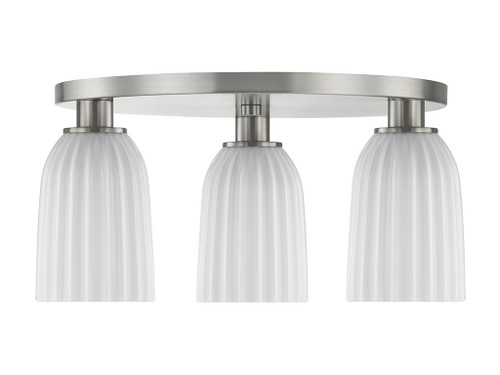 Savoy House Baldwin 3-Light Flush Mount in Satin Nickel (6-1247-3-SN)