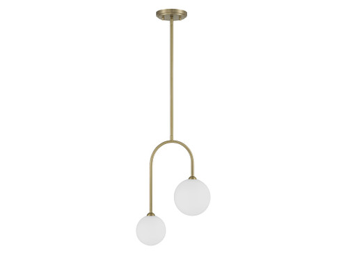 Savoy House Chester 2-Light Pendant in Noble Brass (7-5981-2-127)