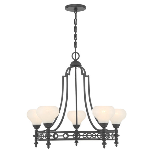 Savoy House Allston 5-Light Chandelier in Matte Black (1-1606-5-89)