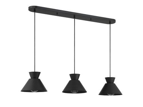 Savoy House 3-Light Linear Chandelier in Matte Black (M100134MBK)