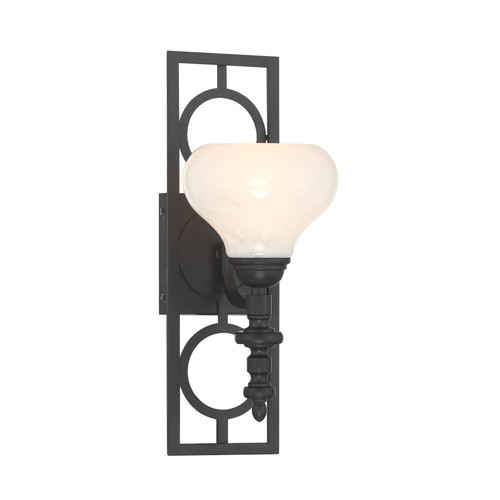 Savoy House Allston 1-Light Wall Sconce in Matte Black (9-1607-1-89)