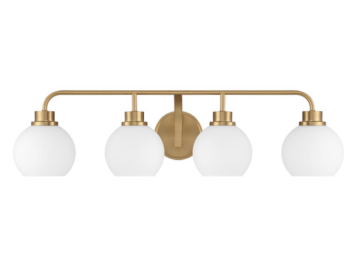 Savoy House 4-Light Bathroom Vanity Light in Natural Brass (M80082NB)