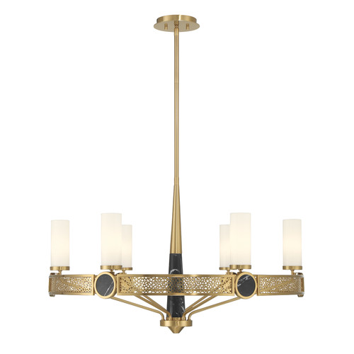 Savoy House Farrell 6-Light Chandelier in Warm Brass by Dann Foley (1-2914-6-322)