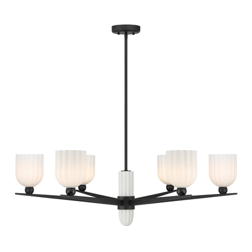 Savoy House Collier 6-Light Chandelier in Matte Black (1-1125-6-89)