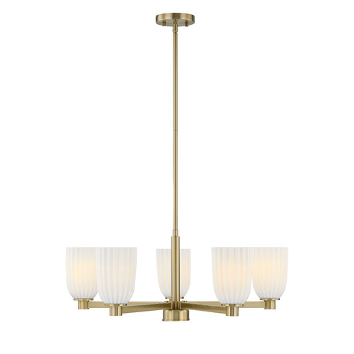 Savoy House Baldwin 5-Light Chandelier in Noble Brass (1-1246-5-127)